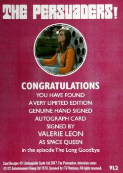 2018 Unstoppable The Persuaders! - Autographs #VL2 Valerie Leon Back