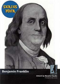 2020 RRParks Cards Series Four - Macarie Claudiu Portrait Art #MC42 Benjamin Franklin Front