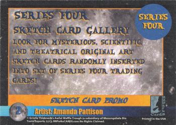 2020 RRParks Cards Series Four - Sketches Gallery Promo #2 Amanda Pattison Back