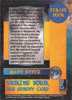 2020 RRParks Cards Series Four - Fans #73 Matt Stetz Back