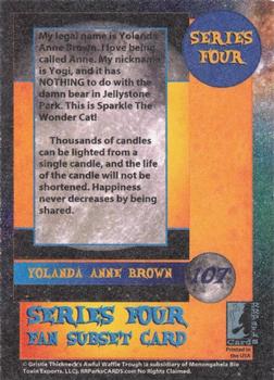 2020 RRParks Cards Series Four - Fans #107 Yolanda Anne Brown Back