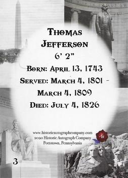 2020 Historic Autographs POTUS The First 36 #3 Thomas Jefferson Back