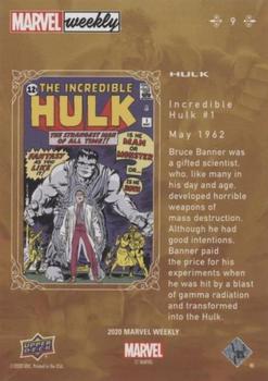 2020 Upper Deck Marvel Weekly #9 Hulk Back