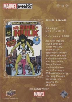 2020 Upper Deck Marvel Weekly #10 Hulk Back