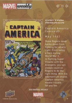2020 Upper Deck Marvel Weekly #13 Captain America Back