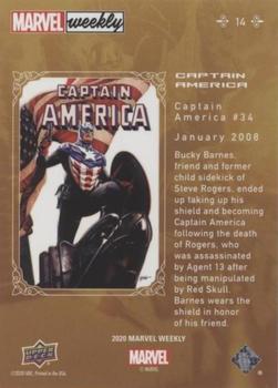2020 Upper Deck Marvel Weekly #14 Captain America Back
