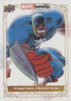 2020 Upper Deck Marvel Weekly #15 Captain America Front