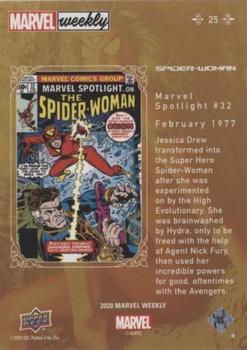 2020 Upper Deck Marvel Weekly #25 Spider-Woman Back