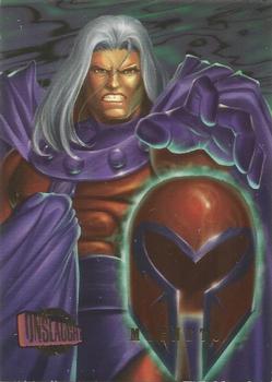 1996 SkyBox Premium Spider-Man - Onslaught Previews #3 Magneto Front