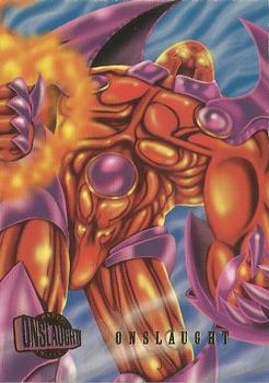 1996 SkyBox Premium Spider-Man - Onslaught Previews #4 Onslaught Front