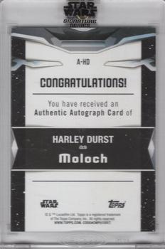 2021 Topps Star Wars Signature Series - Green #A-HD Harley Durst Back