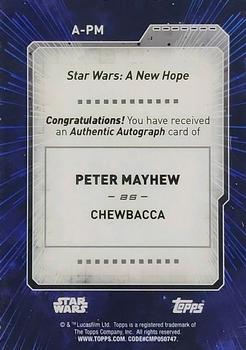2021 Topps Star Wars Signature Series - Red #A-PM Peter Mayhew Back