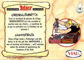 1996 Viau La Collection Astérix #10 Ordralfabétix Back