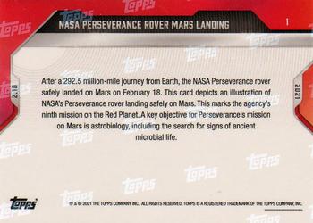 2021 Topps Now NASA Perseverance Mars Rover Landing #1 NASA Perseverance Mars Rover Landing Back