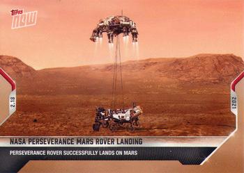 2021 Topps Now NASA Perseverance Mars Rover Landing #1 NASA Perseverance Mars Rover Landing Front