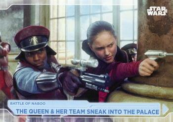 2021 Topps Star Wars: Battle Plans #2 The Queen & Her Team Sneak Into The Palace Front