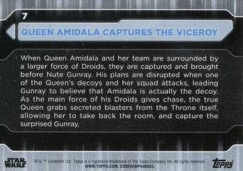 2021 Topps Star Wars: Battle Plans #7 Queen Amidala Captures The Viceroy Back