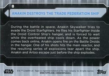 2021 Topps Star Wars: Battle Plans #8 Anakin Destroys The Trade Federation Ship Back