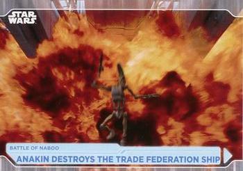 2021 Topps Star Wars: Battle Plans #8 Anakin Destroys The Trade Federation Ship Front
