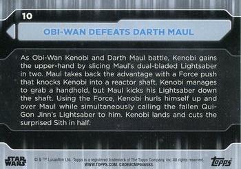 2021 Topps Star Wars: Battle Plans #10 Obi-Wan Defeats Darth Maul Back