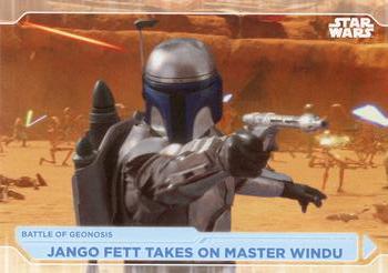 2021 Topps Star Wars: Battle Plans #14 Jango Fett Takes On Master Windu Front