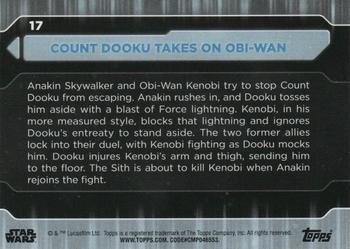 2021 Topps Star Wars: Battle Plans #17 Count Dooku Takes On Obi-Wan Back