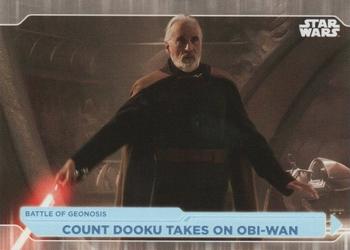 2021 Topps Star Wars: Battle Plans #17 Count Dooku Takes On Obi-Wan Front