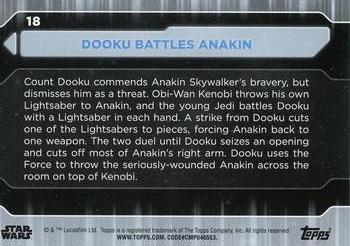 2021 Topps Star Wars: Battle Plans #18 Dooku Battles Anakin Back