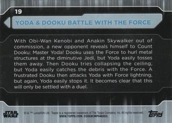 2021 Topps Star Wars: Battle Plans #19 Yoda & Dooku Battle With The Force Back
