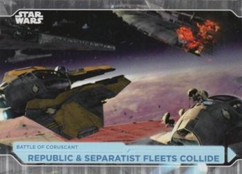 2021 Topps Star Wars: Battle Plans #21 Republic & Separatist Fleets Collide Front