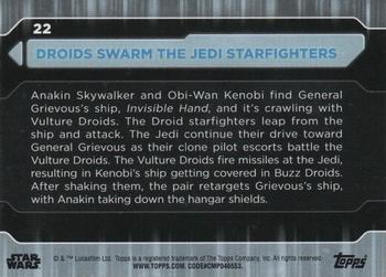 2021 Topps Star Wars: Battle Plans #22 Droids Swarm The Jedi Starfighters Back