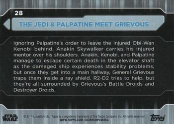 2021 Topps Star Wars: Battle Plans #28 The Jedi & Palpatine Meet Grievous Back