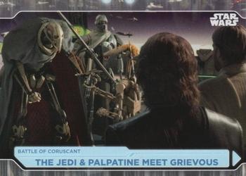 2021 Topps Star Wars: Battle Plans #28 The Jedi & Palpatine Meet Grievous Front