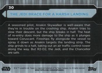 2021 Topps Star Wars: Battle Plans #30 The Jedi Brace For A Harsh Landing Back
