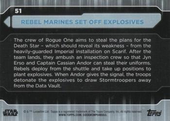 2021 Topps Star Wars: Battle Plans #51 Rebel Marines Set Off Explosives Back