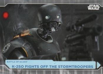 2021 Topps Star Wars: Battle Plans #53 K-2SO Fights Off The Stormtroopers Front