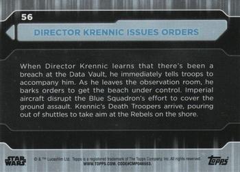 2021 Topps Star Wars: Battle Plans #56 Director Krennic Issues Orders Back