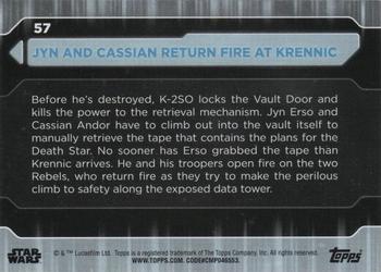 2021 Topps Star Wars: Battle Plans #57 Jyn And Cassian Return Fire At Krennic Back