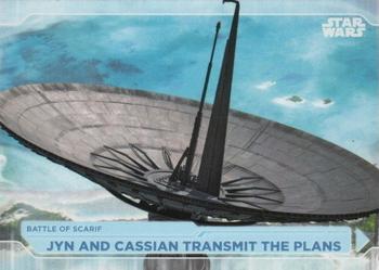 2021 Topps Star Wars: Battle Plans #58 Jyn And Cassian Transmit The Plans Front