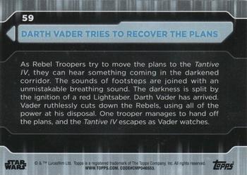 2021 Topps Star Wars: Battle Plans #59 Darth Vader Tries To Recover The Plans Back