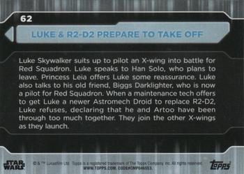 2021 Topps Star Wars: Battle Plans #62 Luke & R2-D2 Prepare To Take Off Back