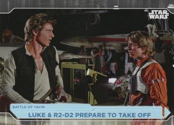 2021 Topps Star Wars: Battle Plans #62 Luke & R2-D2 Prepare To Take Off Front