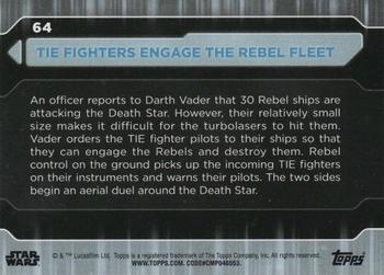 2021 Topps Star Wars: Battle Plans #64 Tie Fighters Engage The Rebel Fleet Back