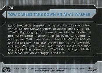 2021 Topps Star Wars: Battle Plans #74 Tow Cables Take Down An AT-AT Walker Back