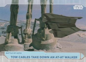 2021 Topps Star Wars: Battle Plans #74 Tow Cables Take Down An AT-AT Walker Front