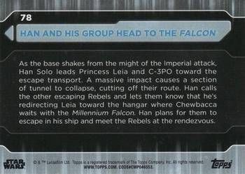 2021 Topps Star Wars: Battle Plans #78 Han And His Group Head To The Falcon Back