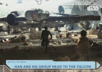 2021 Topps Star Wars: Battle Plans #78 Han And His Group Head To The Falcon Front