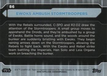 2021 Topps Star Wars: Battle Plans #86 Ewoks Ambush Stormtroopers Back