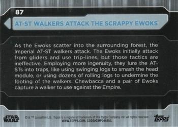 2021 Topps Star Wars: Battle Plans #87 AT-ST Walkers Attack The Scrappy Ewoks Back