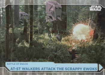 2021 Topps Star Wars: Battle Plans #87 AT-ST Walkers Attack The Scrappy Ewoks Front